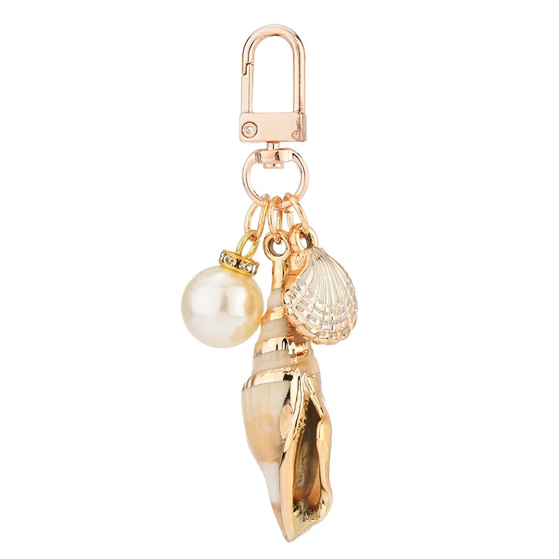 Creative Cartoon Conch Tassel Keychains Pendant Fashion Couple Car Bag Key Chains Accessories Jewelry Keychain Pendants Gift In Bulk