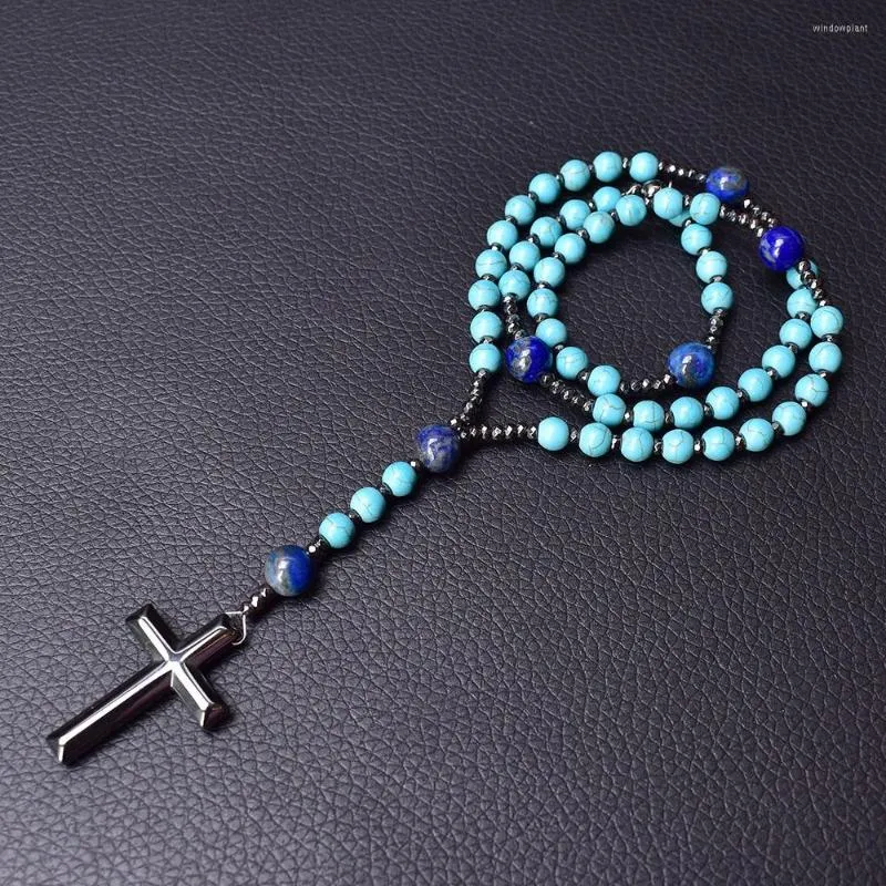 Mens beaded 2025 cross necklace