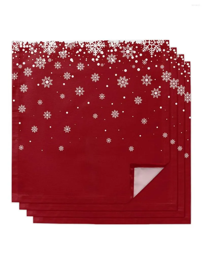 Serwetka stołowa 4PCS świąteczne Snowflake Subpes 50x50 cm imprezowy dekoracja ślubna