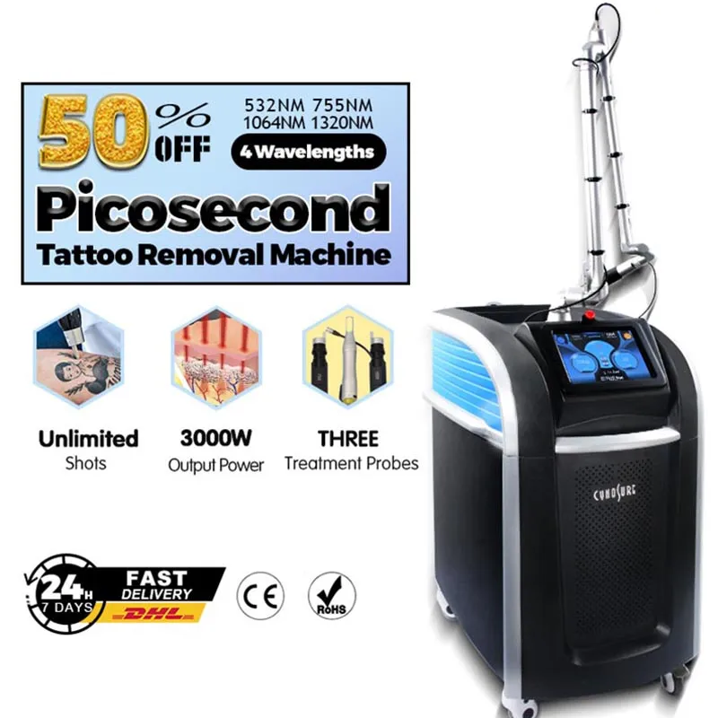 Wysokiej jakości przełącznik i laser laserowy Pico picolaser picosecond Projecteur HD laserowe urządzenia do usuwania tatuaży