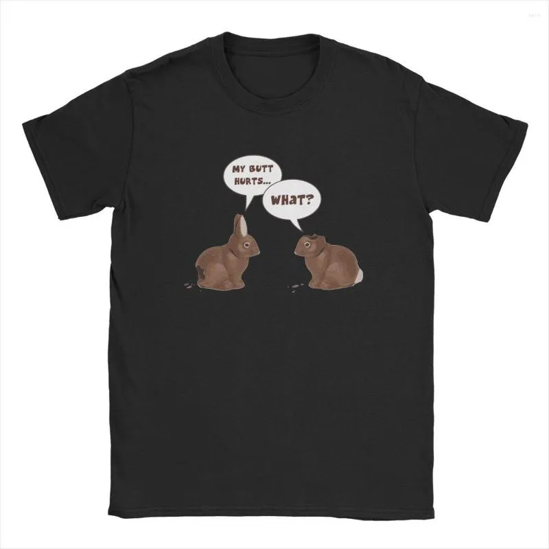 Herr t-skjortor män kvinnor t-shirts choklad påskdag kaniner buhurts roliga bomullströjor kort ärm skjortkläder stor storlek