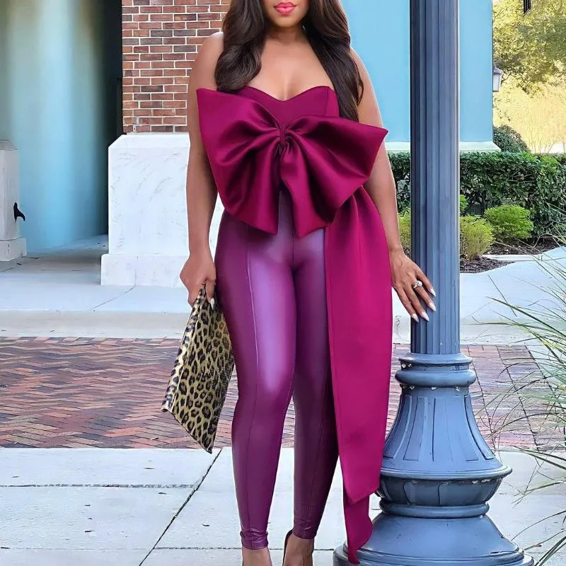 Camicette da donna Echoine Solido irregolare Cravatta grande Camicia senza spalline con fiocco Top Afica Elegante festa da sera OL Office Ladies 2023