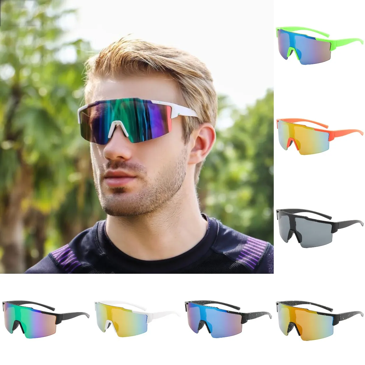 Cycling Glasses Outdoor Sunglasses MTB Men Women Sport Goggles UV400 Bike  Bicycle Eyewear 10 Colors