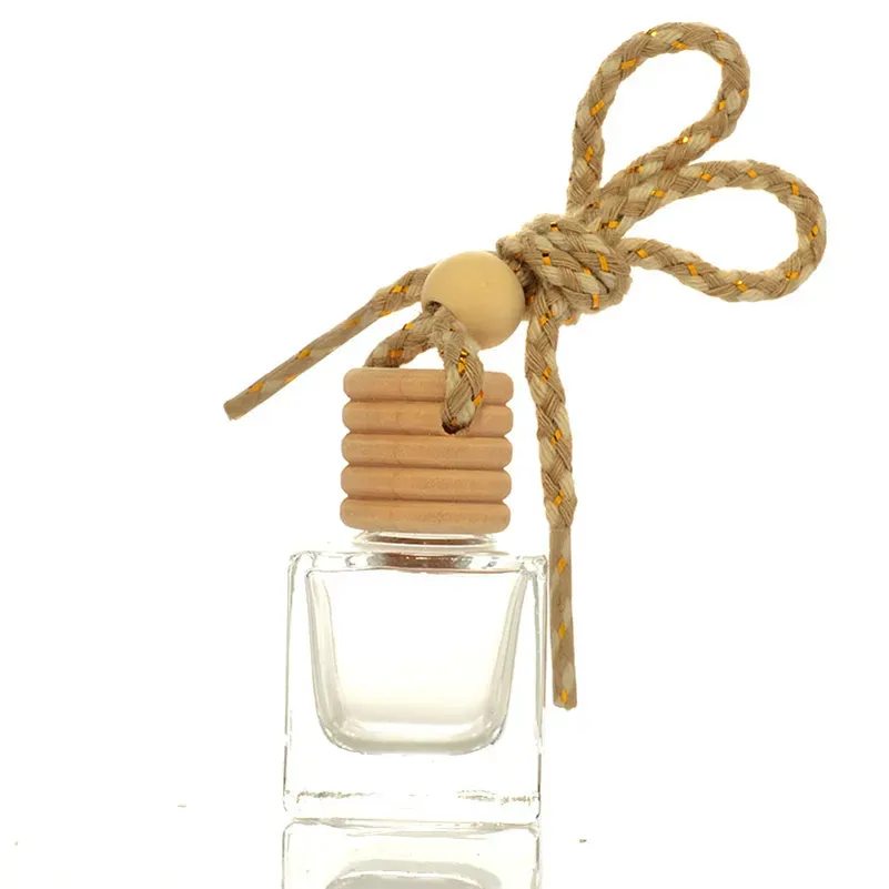 Haning - 20 Bottiglie Profumo Auto Ricaricabili In Vetro Con Tappo Legno E Contagocce - 2