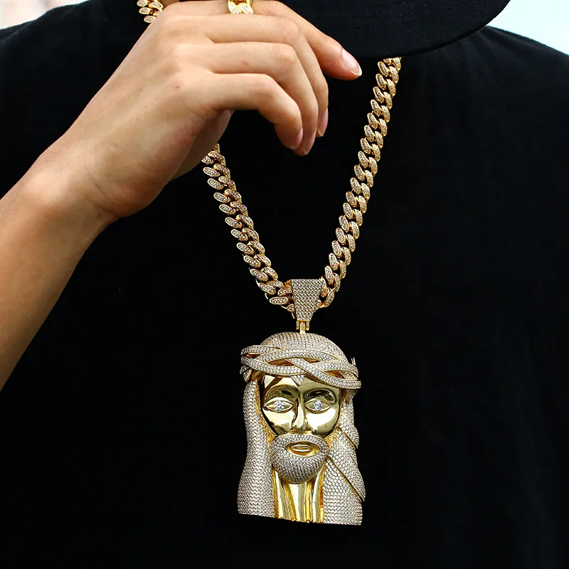 Iced Out Jesus Piece Pendant - VVS Moissanite, 925 Sterling Silver, Hip ...