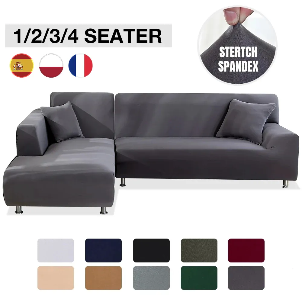 Tampas de cadeira Tampa elástica de sofá -sofá 1 2 3 4 4 lugares sofá de capa para sofás universais em forma de sala de estar l em forma de 1pc 230503