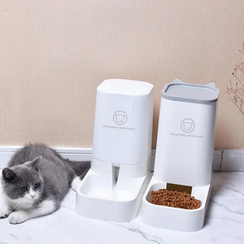 Alimentación 3.8L 2.1kg Gran Capacidad para Mascotas Perro Gato Alimentador automático de Alimentos Tazón Desmontable Dispensador extraíble y Lavable Suministros para Mascotas