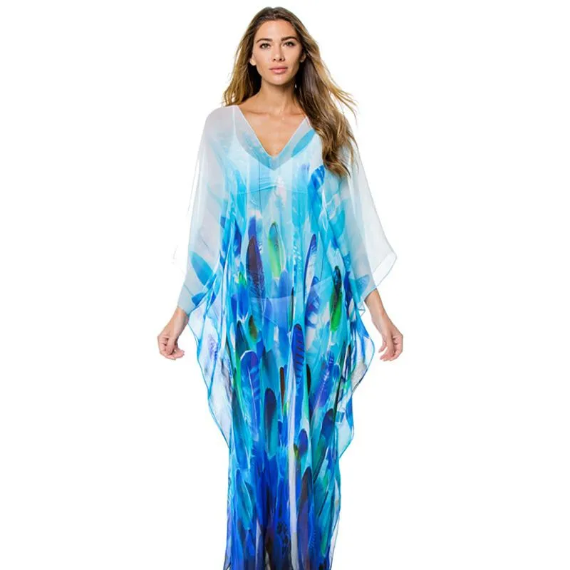 Sarong Costume da bagno Cover Ups Beach Coverups per le donne Long Up Pareos De Playa Mujer Abiti L'estate tunica