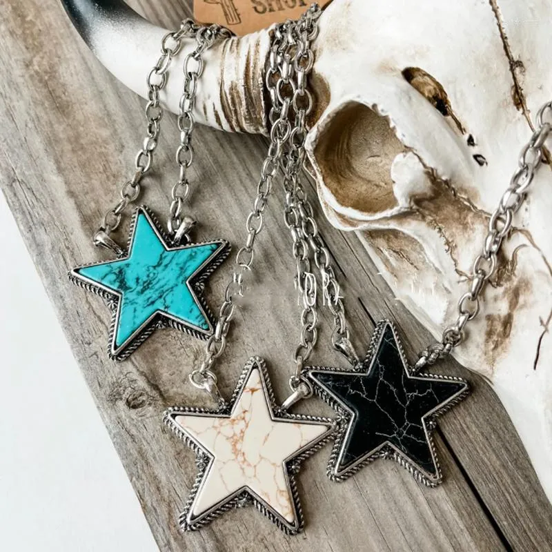 Pendant Necklaces KINGMAN STAR NECKLACE- Turquoise Choker Necklace For Women Southwestern Jewelry Western Accessories Rodeo How