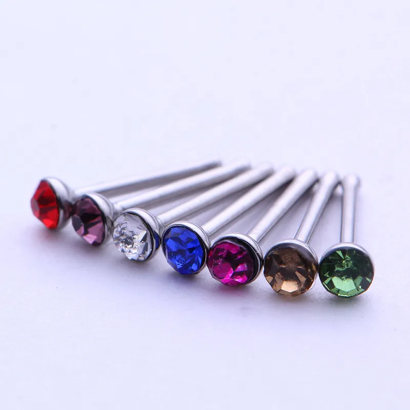 60 boxes of 1.8mm manufacturer's direct selling puncture jewelry, popular stainless steel studded nose nail nose ring