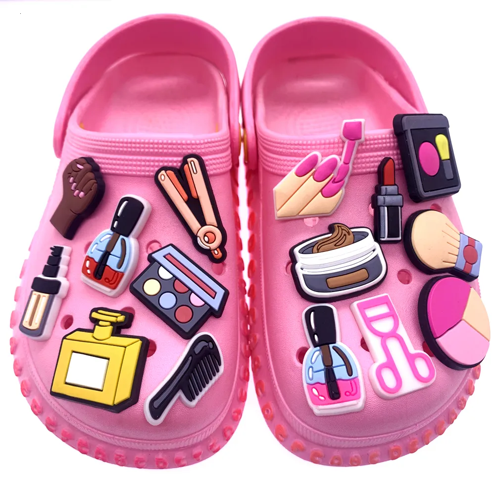 Girls Cartoon Barber Equipment Makeup Series Shoe Sale Charms Croc