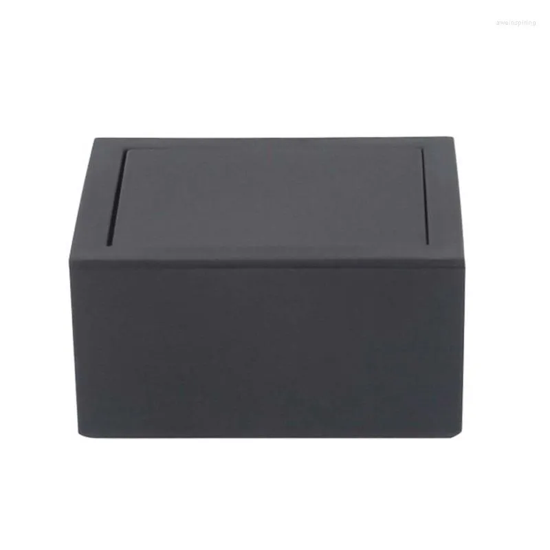 Sacchetti per gioielli Nero Flip Cover Girevole Scatola per gemelli Portatile Per CASE Confezione piccola Regalo Organizzatore di moda Dur