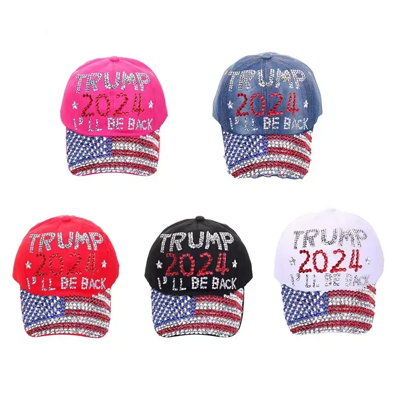 UPS 2024 Trump Cowboy Hat Outdoor Casual Diamond Baseball Cap