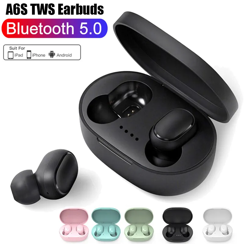 A6S TWS Fone Bluetooth écouteurs casque sans fil bruit stéréo suppression du son écouteurs avec micro casque Bluetooth sans fil