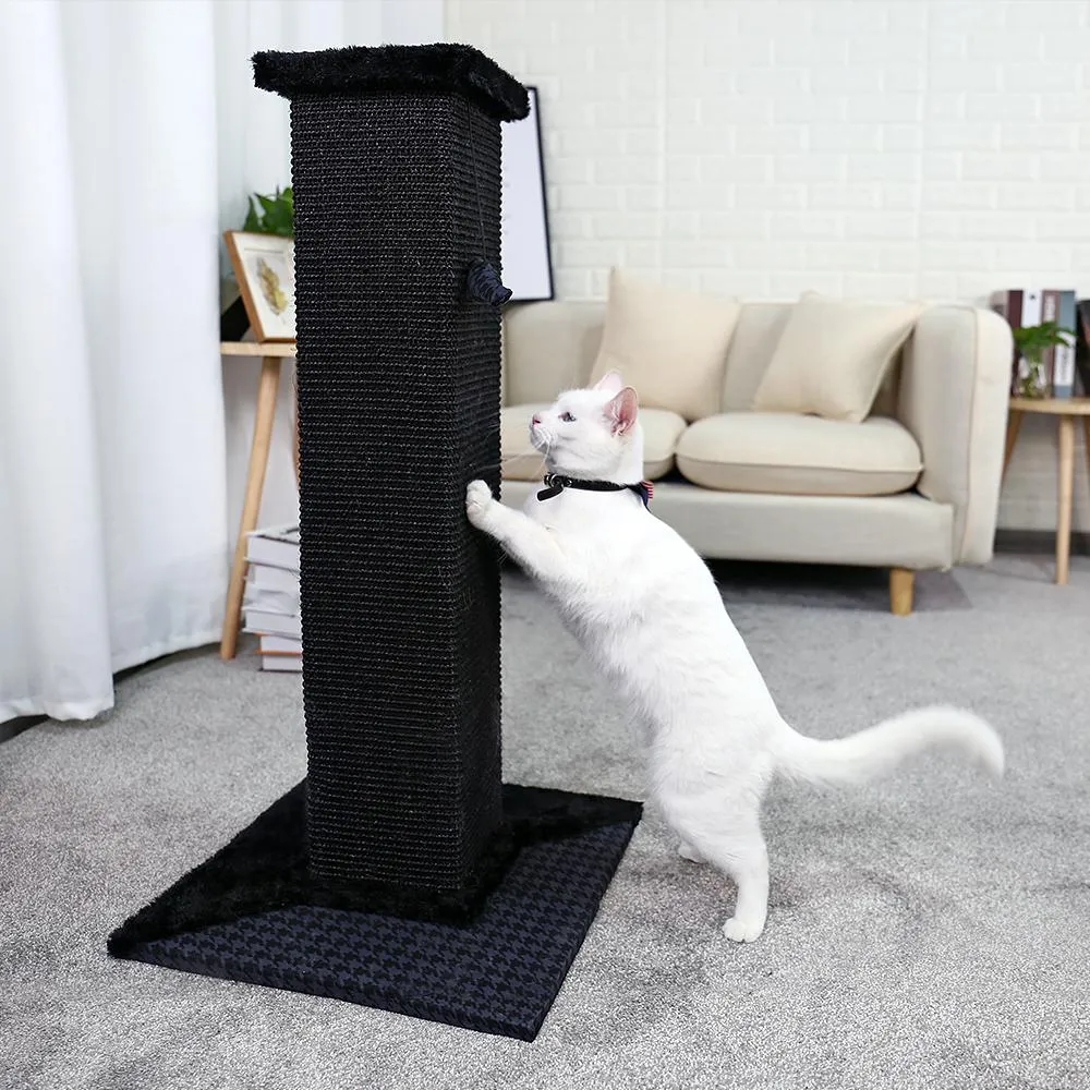 Scratchers H82cm snabb leverans Pet Cat Tree House Scratcher For Kitten Scratching Pad Mat Cats Training Toy Sisal Scratching Post With Ball