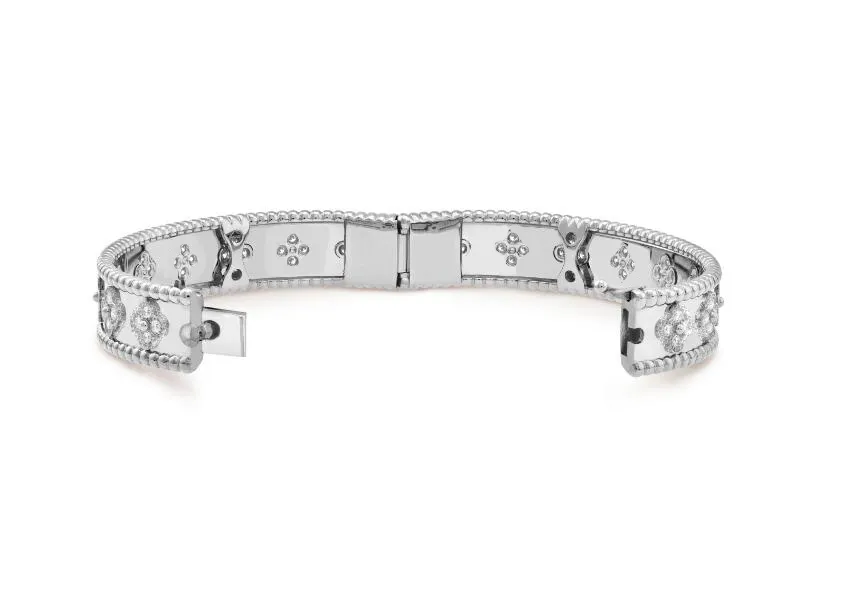 mode van klaver armband designer armband 18K verguld mode stijl volledige diamant klassieke designer sieraden caleidoscoop armband voor vrouwen cadeau