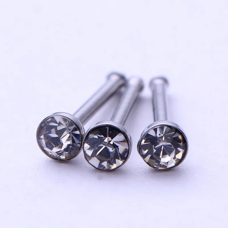 60 boxes of 1.8mm manufacturer's direct selling puncture jewelry, popular stainless steel studded nose nail nose ring