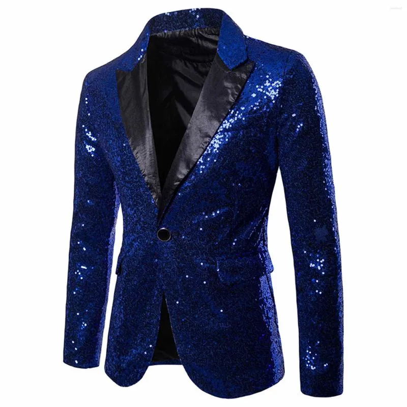 Herrenanzüge Hochzeitsjacke One Blazer Herren Herren Gentleman Charm Fit 2023 Party Knopf Pailletten Mantel Top Freizeitanzug Sequi