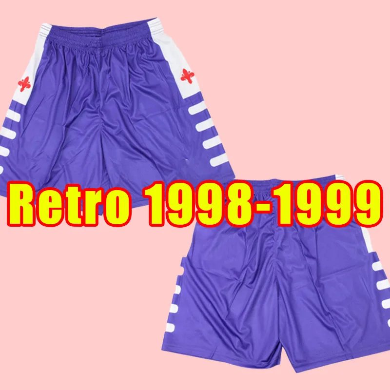 Retro Classic Fiorentinaes Soccer Shorts Batistuta R.Baggio Dunga Retro Football Pants 1998 1999 98 99