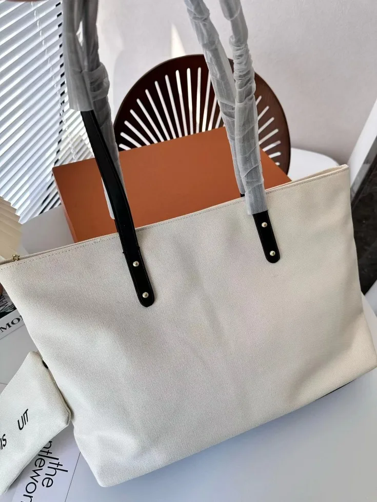 23SS Designer Bag New fashion Canvas Tote Bag Large capacity Daily worth getting into commuting Jac Bags Temperament One Shoulder Bag
