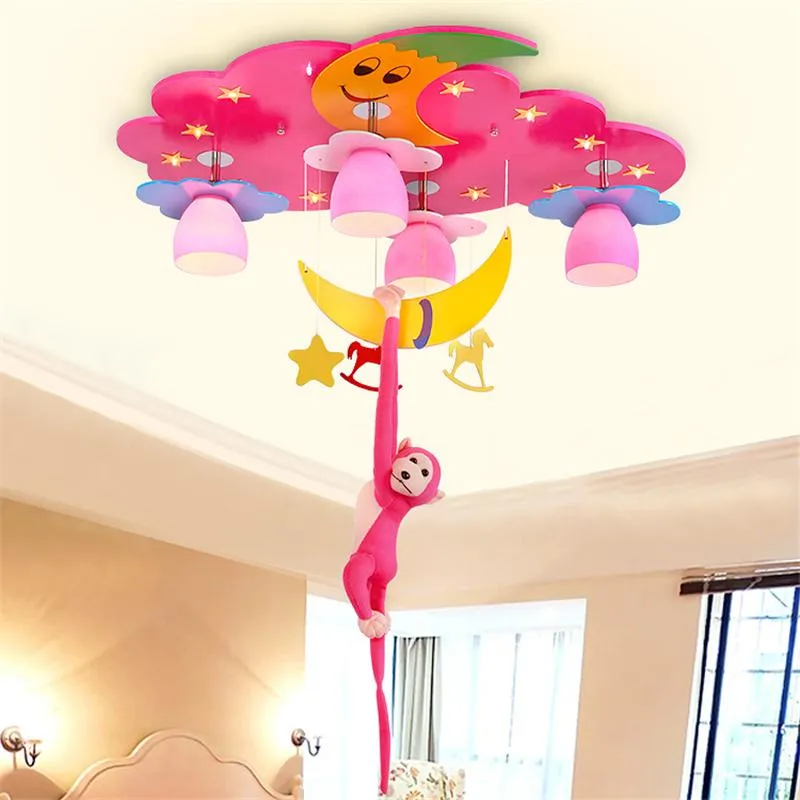 Ceiling Lights Pink Children's Room Light Princess Bedroom Lamp Cartoon