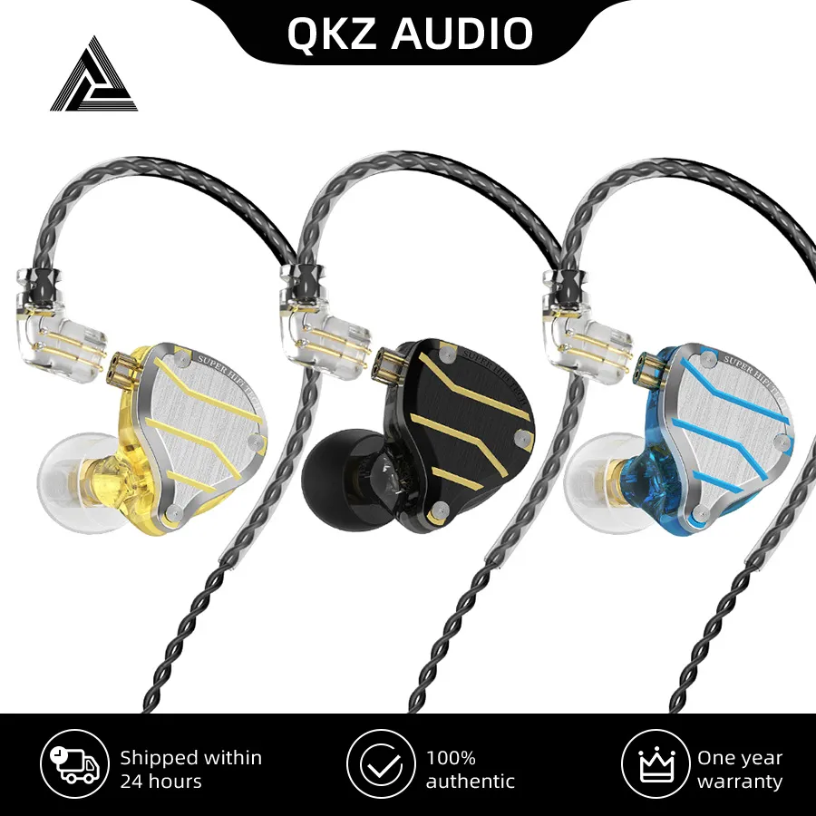 QKZ ZXN ZSN Pro X 1 Dynamic Metal Leaf Earphones With HIFI Bass