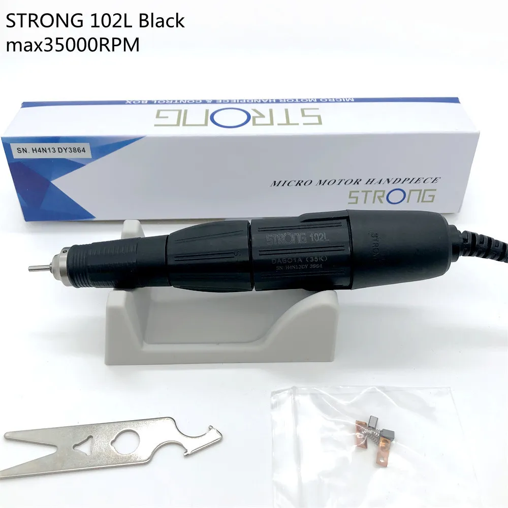 Nagelkonstutrustning Drill Pen 35k Strong102L Handstycke för Marathon Strong 210 Control Box Electric Manicure Machine Nails Drill Handle Tool 230428