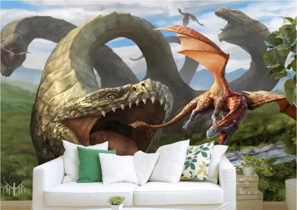 Wallpapers Custom Mural 3d Room Wallpaper Ancient Times The Monster Painting Wall Papers Home Decor Murals For Walls 3 D
