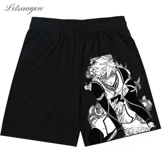 Men's Shorts Anime Blue Lock Shorts Impresso Moda Rua Ginsio Shorts Homens Soltos Casual Treino Dirio Jogging Fitness Shorts de Praia Vero J230503