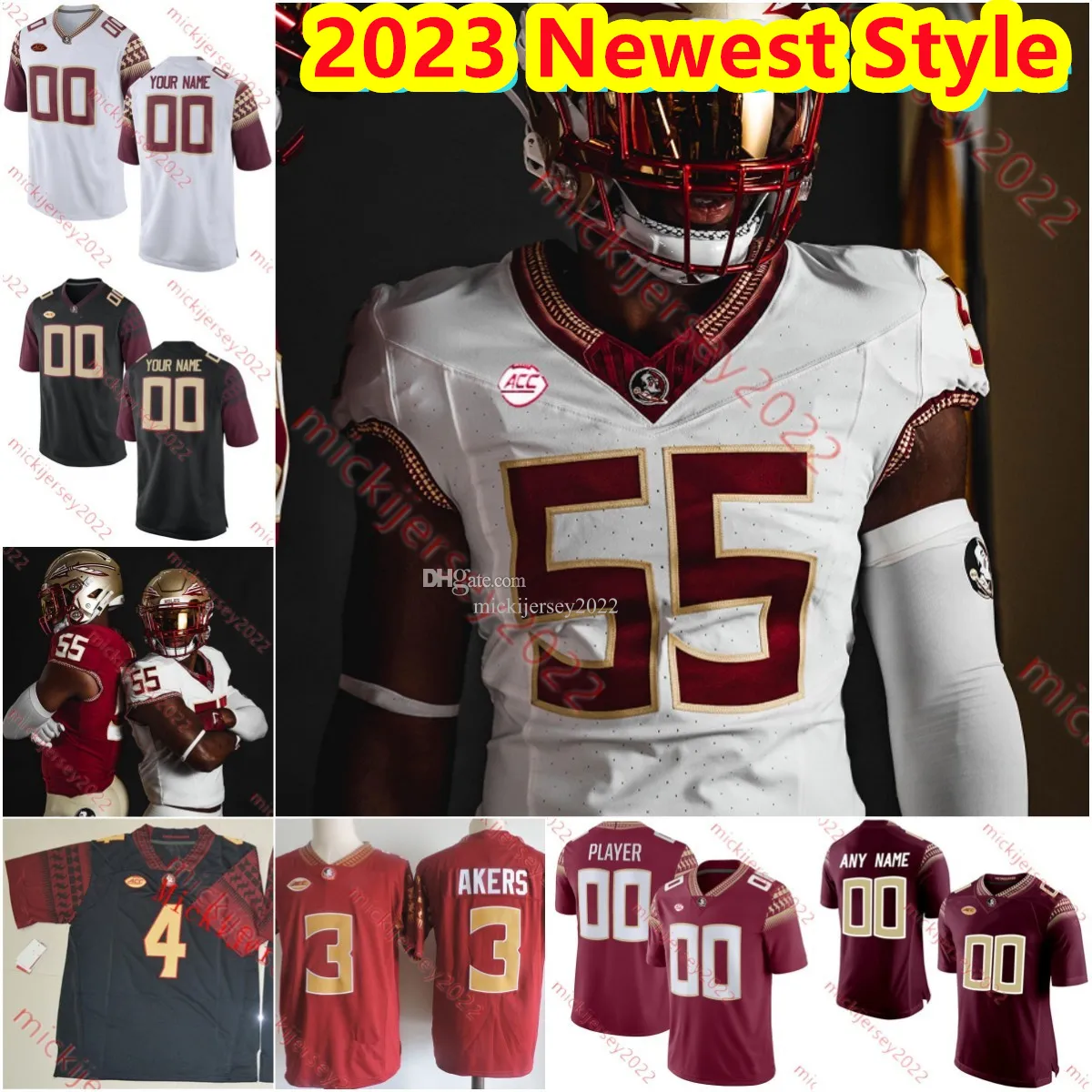 Jammie Robinson Florida State Seminoles Football Football Jersey Lawrance Toafili Kalen Deloach Stephen Dix Jr. Amari Gainer Malik McClain Shambre Jackson FSU Jerseys