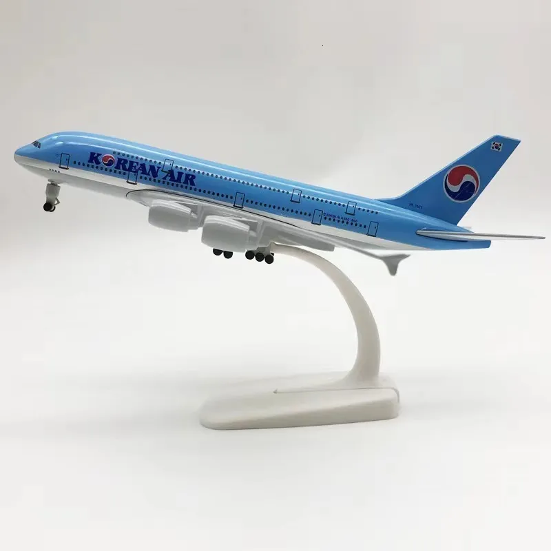 Aeronave Modle 20cm liga metal corea coreana airbus airbus 380 A380 Airways Airplane Modelo Diecast Air Plane Aircraft W Wheels Toys 230503