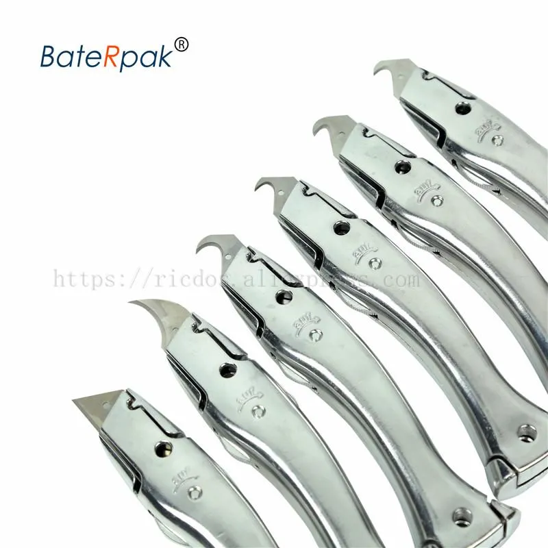 Messen BateRpak Нож для резки пола в форме дельфина из ПВХ, ручка из цинк-алюминиевого сплава, рулонный резак для пола, резак для ковровой ручки с лезвием 10 шт.