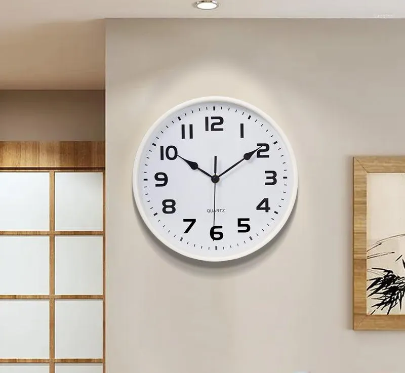 Horloges murales nordique minimaliste mode horloge maison chambre muet mural salon 10 pouces Quartz décoratif