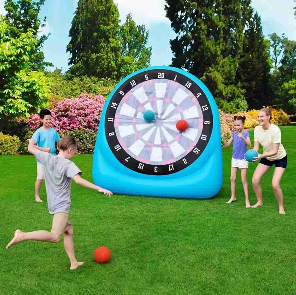 PVC mini Inflatable Dart Board Soccer Game Inflatables Football Shooting Dart-Board With Air bump for kids