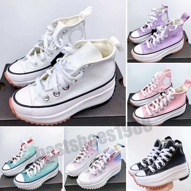 Classic Canvas Kids Running Shoes Chuck Sneaker Platform Shoe High Low Triple Black White Mens Sport 2024 Breathable Mesh PU Lining Rubber Outsole