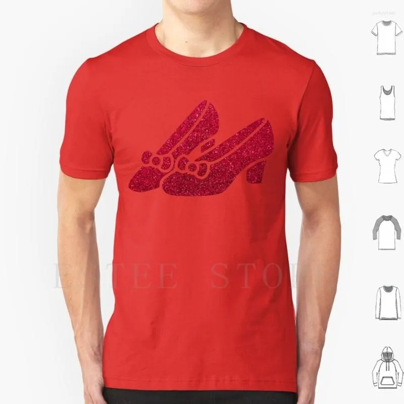 Heren t shirts dorothy's ruby ​​rode slippers shirt heren katoen 6xl oz tovenaar schoenen dorothy slechte heks geen plaats zoals thuis tap hakken bogen bogen