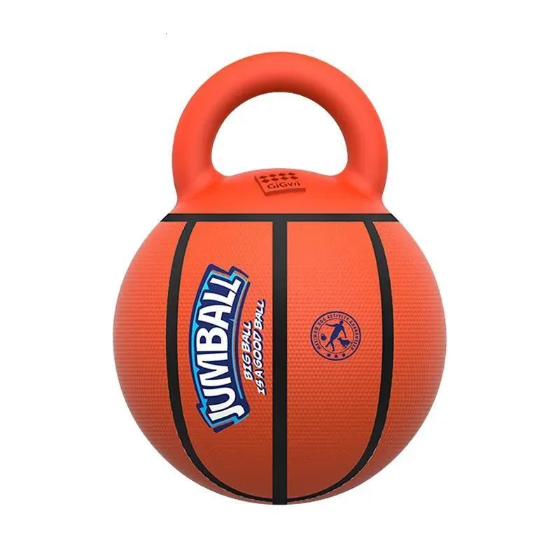 Indestructible dog ball with handle discount
