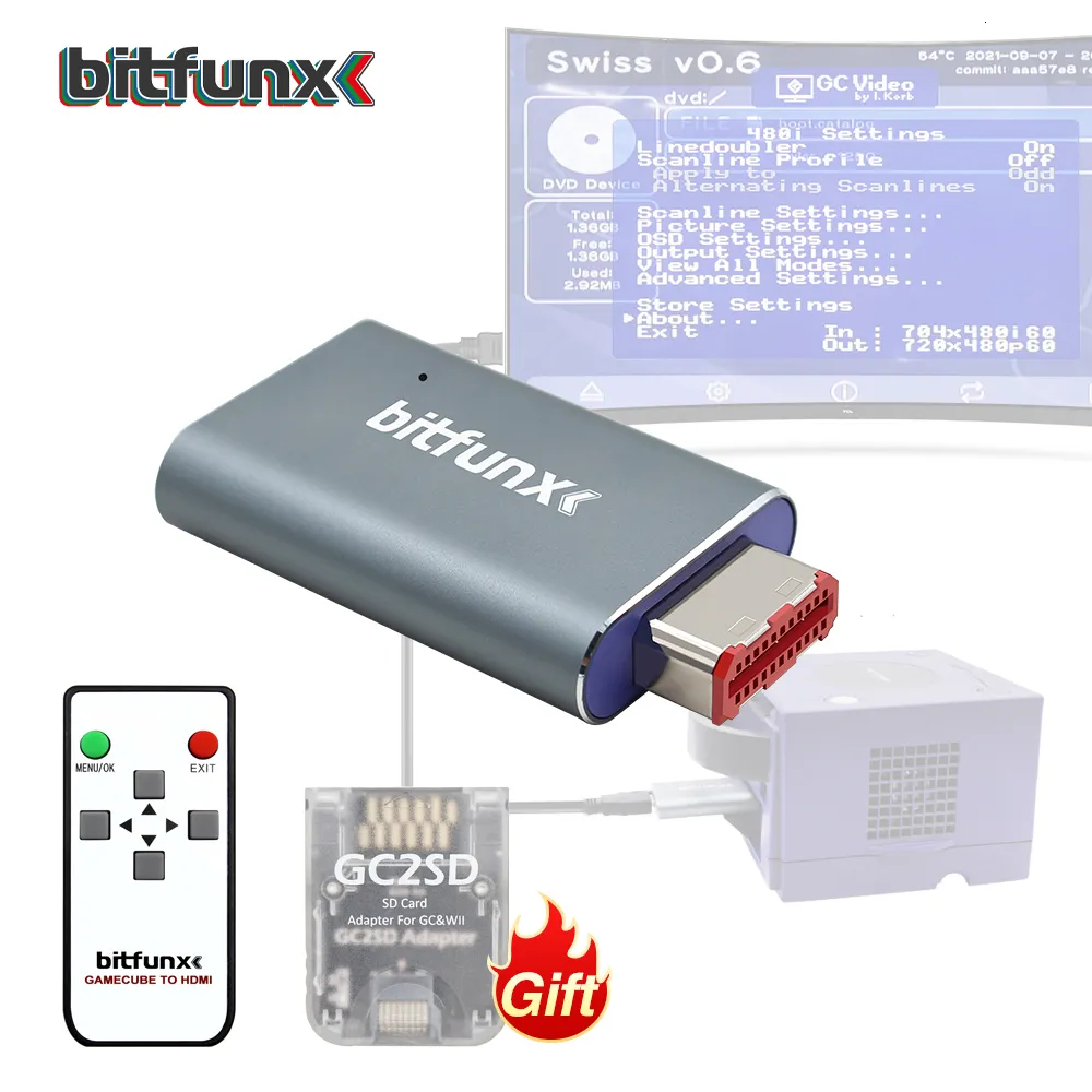 Adaptateur de carte mémoire, Plug and Play, pour Nintendo GameCube NGC,  pour Wii GC2SD, 1 pièce