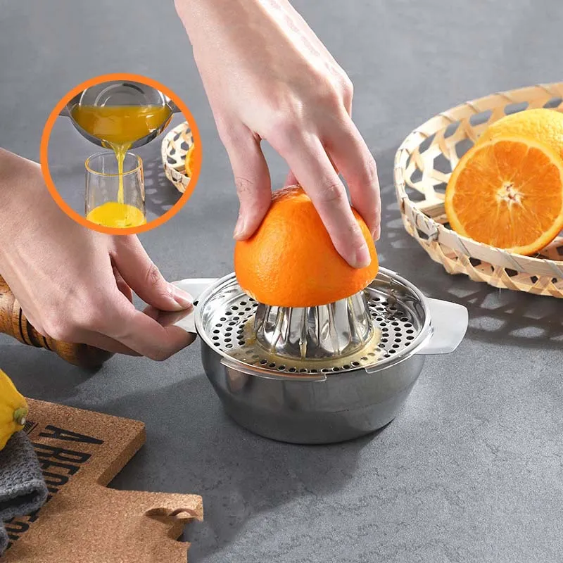 Presse Agrumes Manuel Portable Citron Orange, En Acier Inoxydable