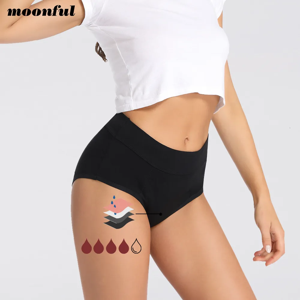 Culottes pour femmes Culottes menstruelles femmes 4 couches flux très abondant culotte menstruelle taille haute bambou sous-vêtements menstruels étanche 230503