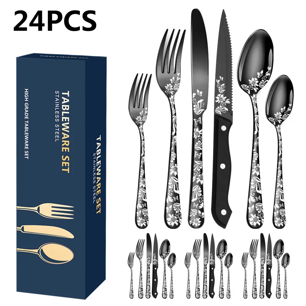 Explosive Print Cutlery - 24 Sets|Creative Western Design_voghion.com