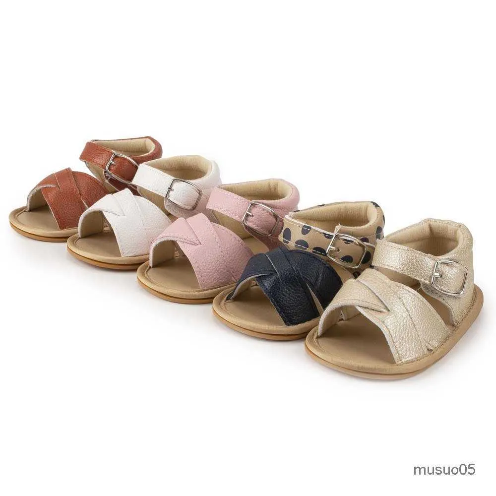 Sandals For Newborn Kids Girl Summer Casual Cute Anti-Slip Rubber Bottom Baby Shoes