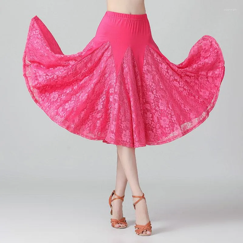 Sahne Giyim 360 Derece Dantel Modern Dans Etekleri Kadınlar Balo Salonu Kostümleri Tango Kostüm Ulusal Standart Dans Giysileri