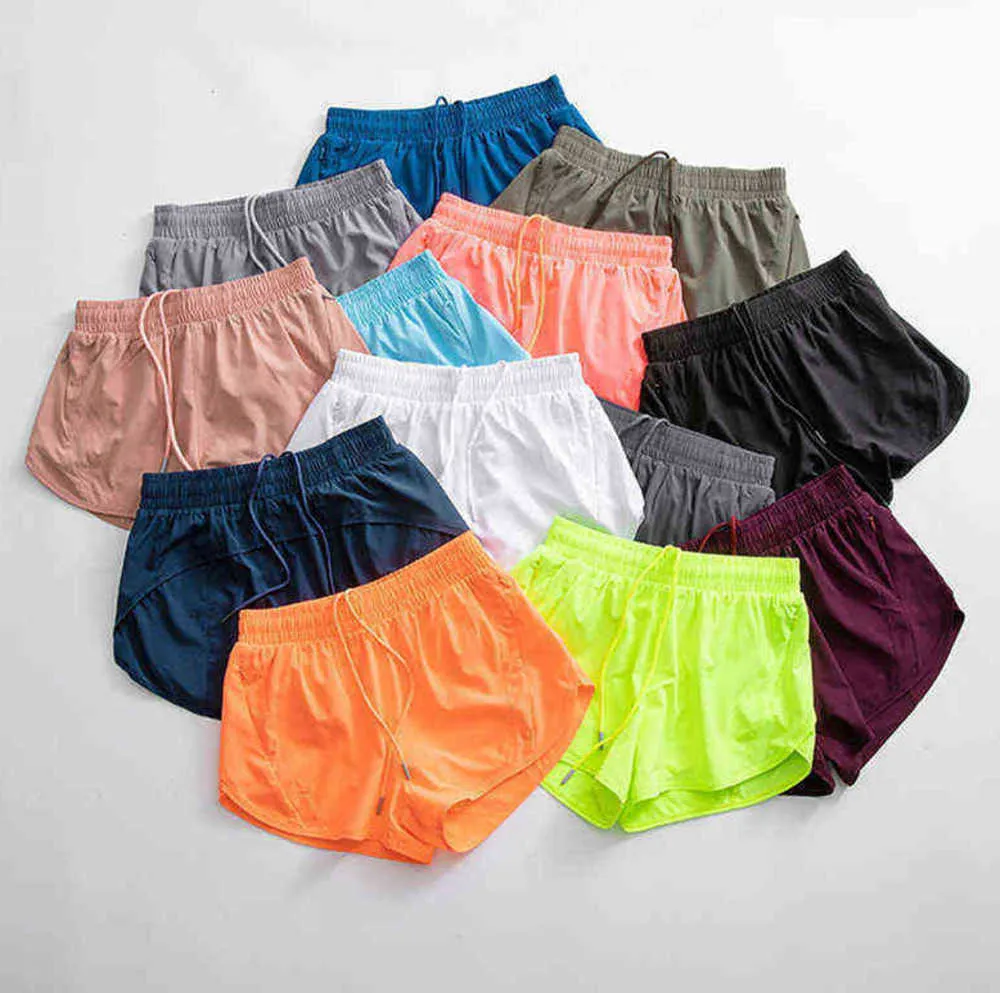 Lu Summer Nwt Women Shorts Loose Side Zipper Pocket Pant Gym Workout Running Clothing Fiess Drawcord Outdoor Yoga Wearlgil Lulus 23ss