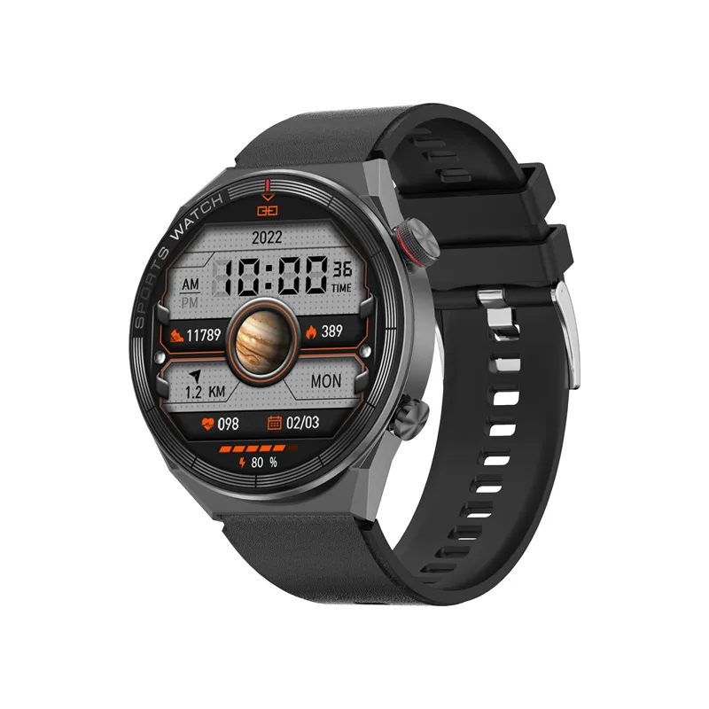 Nouvelle montre intelligente hommes GPS piste lecteur de musique Local 454*454 AMOLED écran Bluetooth appel sport homme Smartwatch