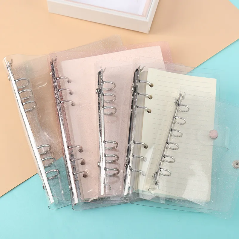 Wholesale Glitter Transparent Four Line Notebook With Loose