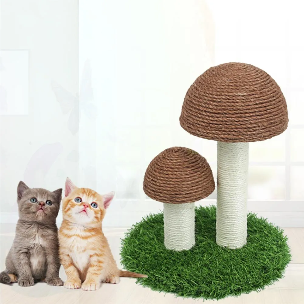 Scratchers Cat Scratching Post Sisal Cat Tree Mushroom Cat Tower Slipning Claw Toys