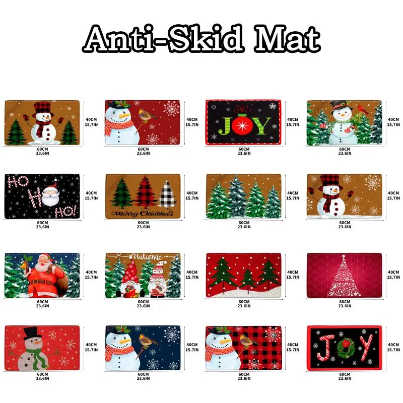 Feestvoorkeur Kerstfestival Decoratie Toegang Deur Mat voor tapijt tapijt indoor outdoor anti-skid huis in de woonkamer
