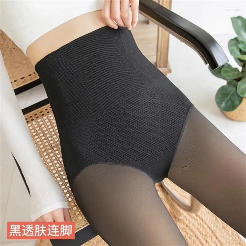 Winter Womens Fleece Lined Footed Transparent Fleece Lined Tights With  Tummy Control And Thermal Underwear From Youmiguo, $13.52