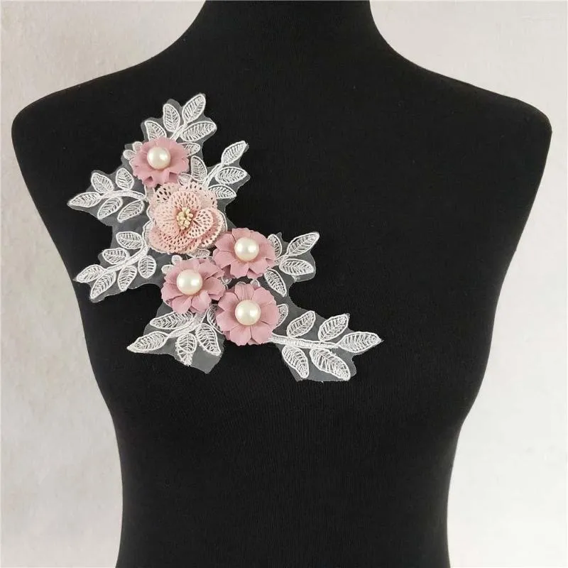 Bow Ties 1 Piece Bead Fabric Flower DIY Fake Collar For Women's Lace Neckline Craft Dress Sewing Accessories